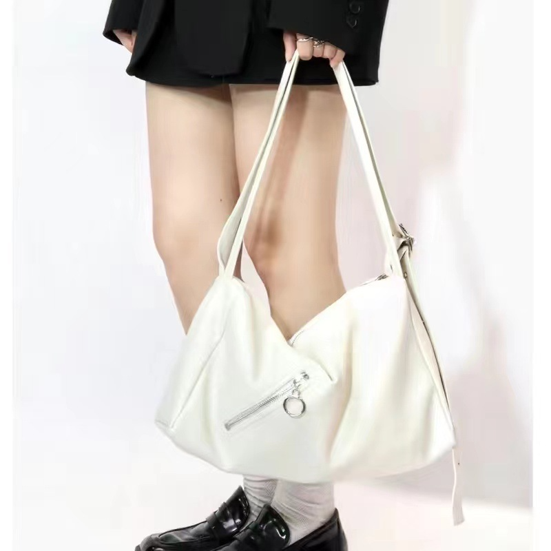 Schultertasche für Damen ⎜ Weiche Umhängetasche aus Leder mit modernem Design für Alltag und Freizeit