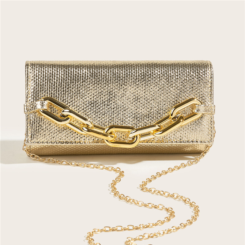 Handtasche für Damen ⎜ Elegante Clutch mit Schlangenhaut-Muster und Kettenriemen für Abendveranstaltungen