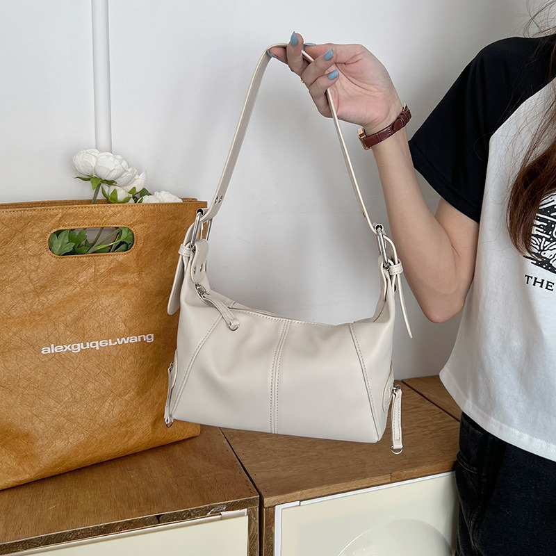 Modische Umhängetasche für Damen ⎜ Retro Tasche mit Reißverschlüssen und Verstellbarem Trageriemen