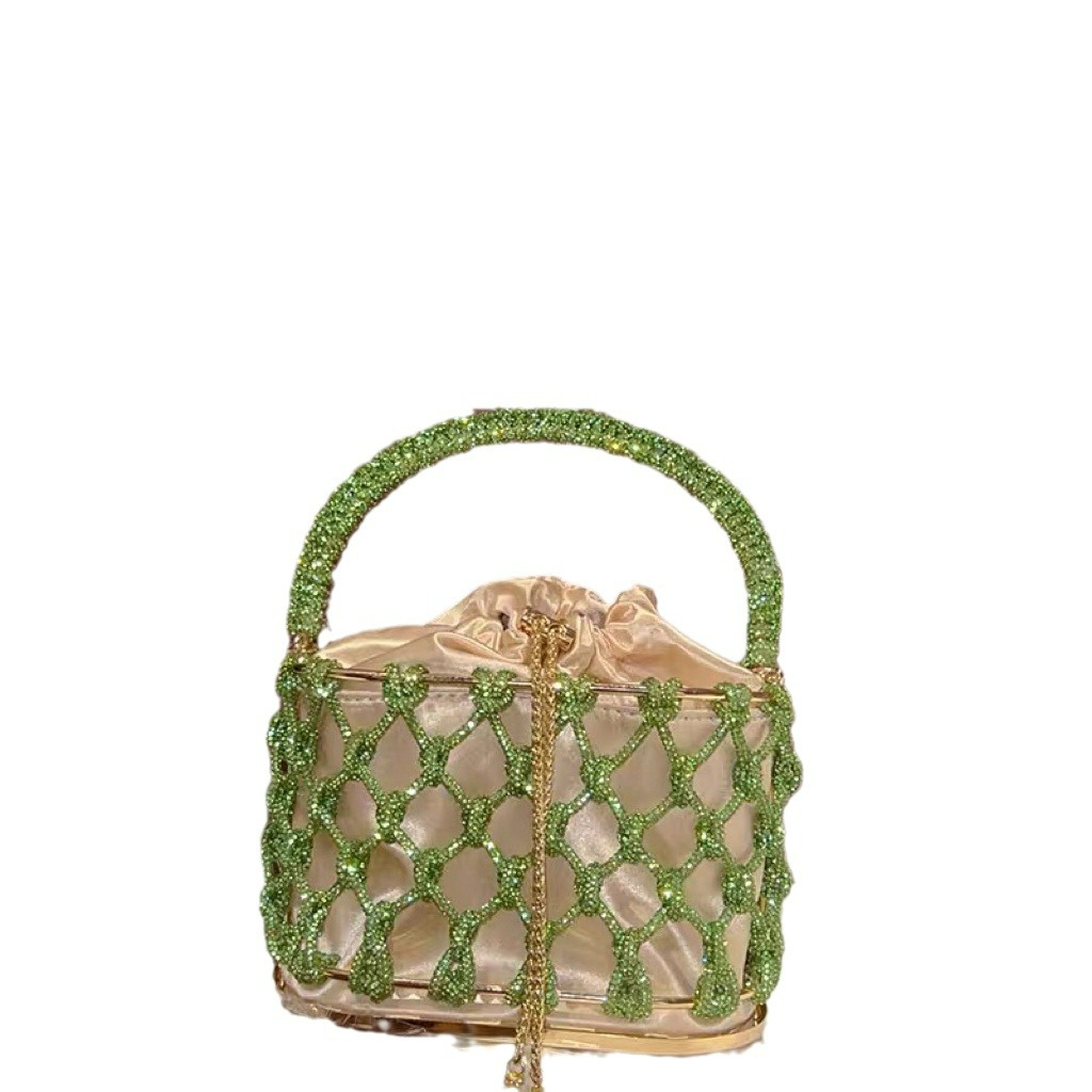 Abendtasche für Damen ⎜ Elegante Handtasche mit Satinfutter und funkelndem Netzdesign für besondere Anlässe