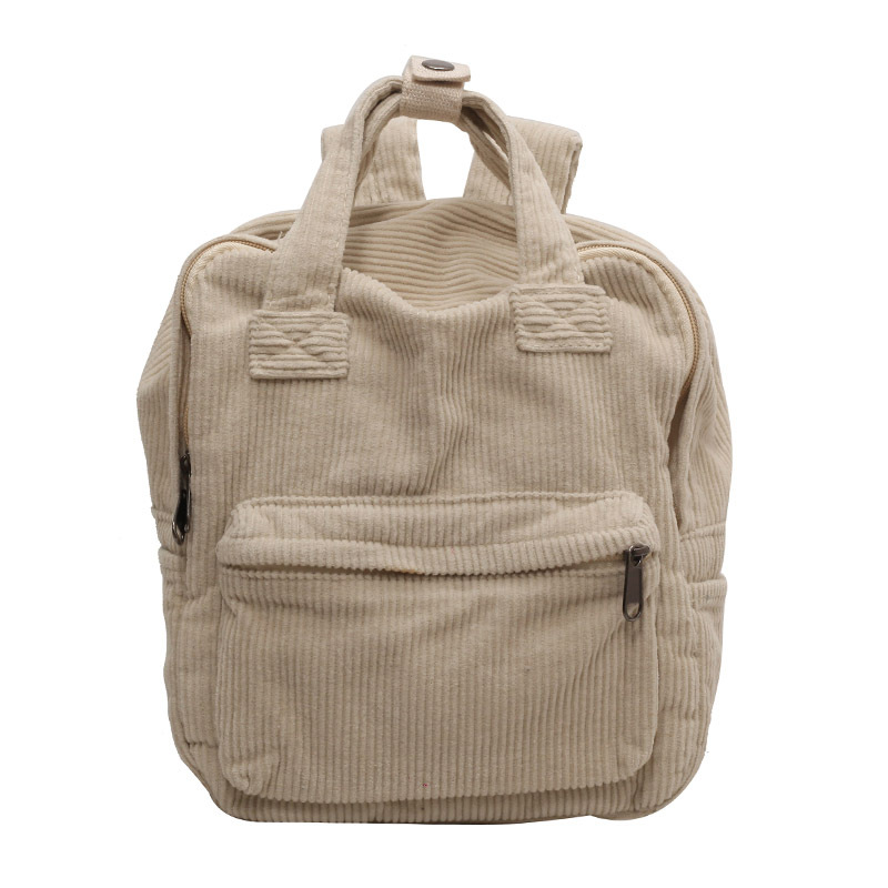 Kord-Rucksack für Damen ⎜ Modischer Mini-Rucksack aus weichem Cord mit verstellbaren Schulterriemen