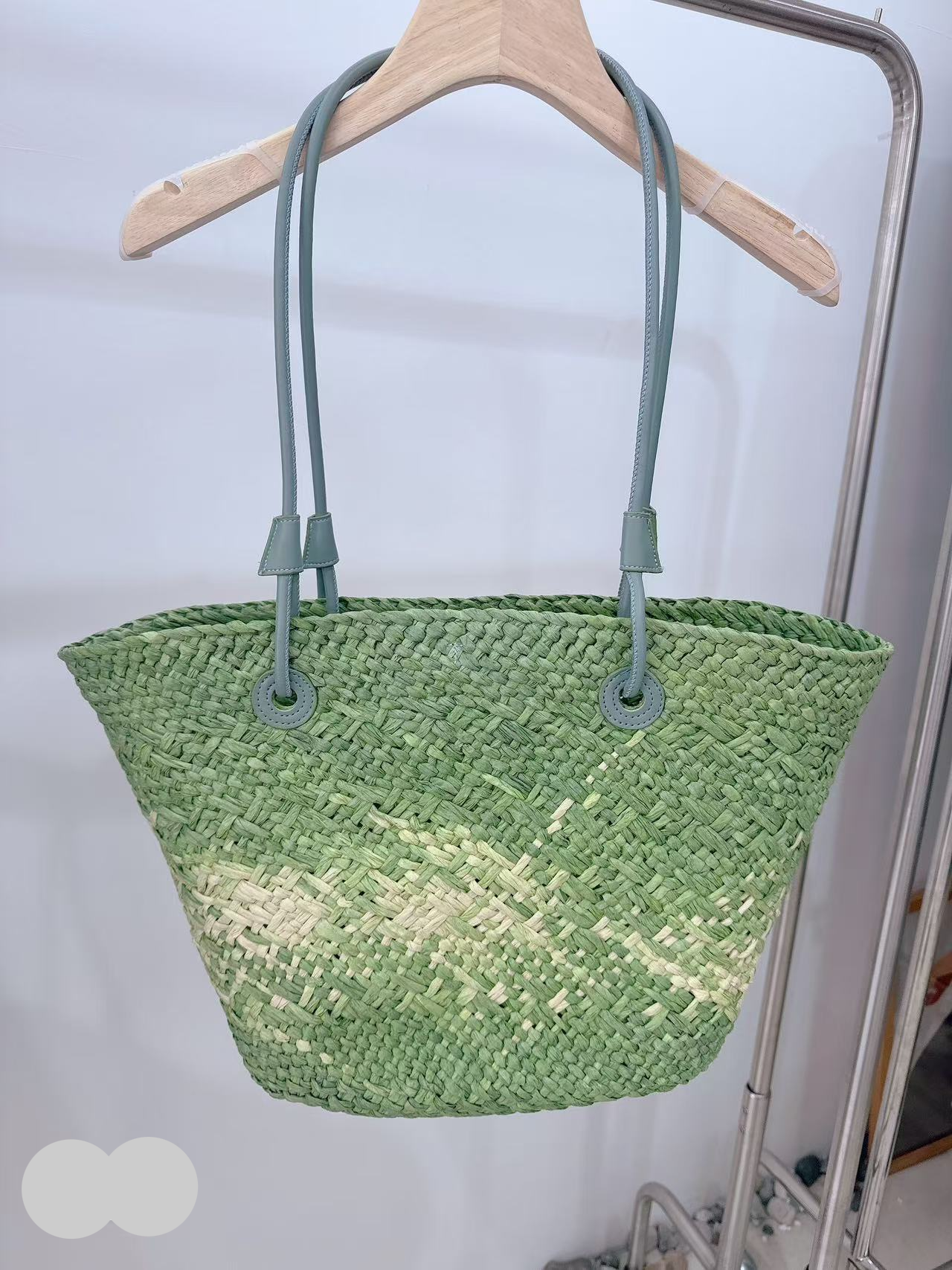 Große Stroh Schultertasche für Damen ⎜ Retro Geflochtene Tragetasche mit Viel Stauraum und Langen Griffen