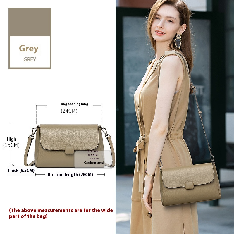 Damentasche aus Echtleder ⎜ Elegante Umhängetasche mit klarer Form und vielseitigem Stil für jeden Anlass