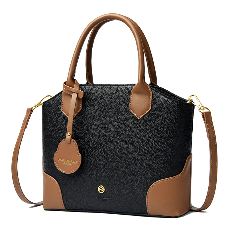 Handtasche für Damen ⎜ Klassische Umhängetasche in Retro-Optik mit viel Platz für Alltag und Büro