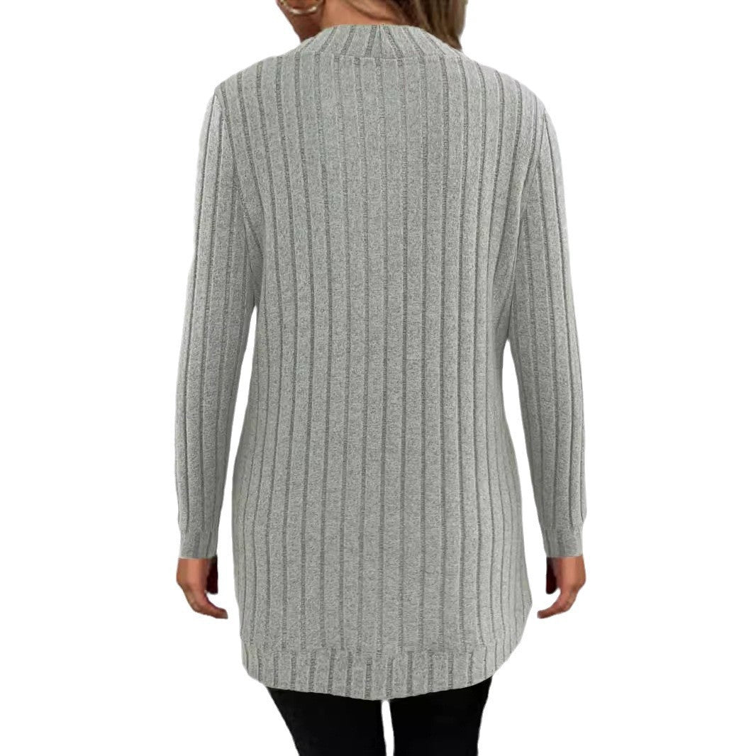 Scarlett – langärmliger cardigan mit offener vorderseite und zwei taschen