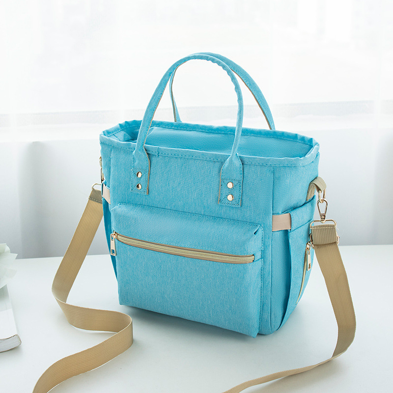 Lunchbag für Damen ⎜ Isolierte Tragetasche aus Oxford-Stoff mit Reißverschluss und vielseitigen Fächern