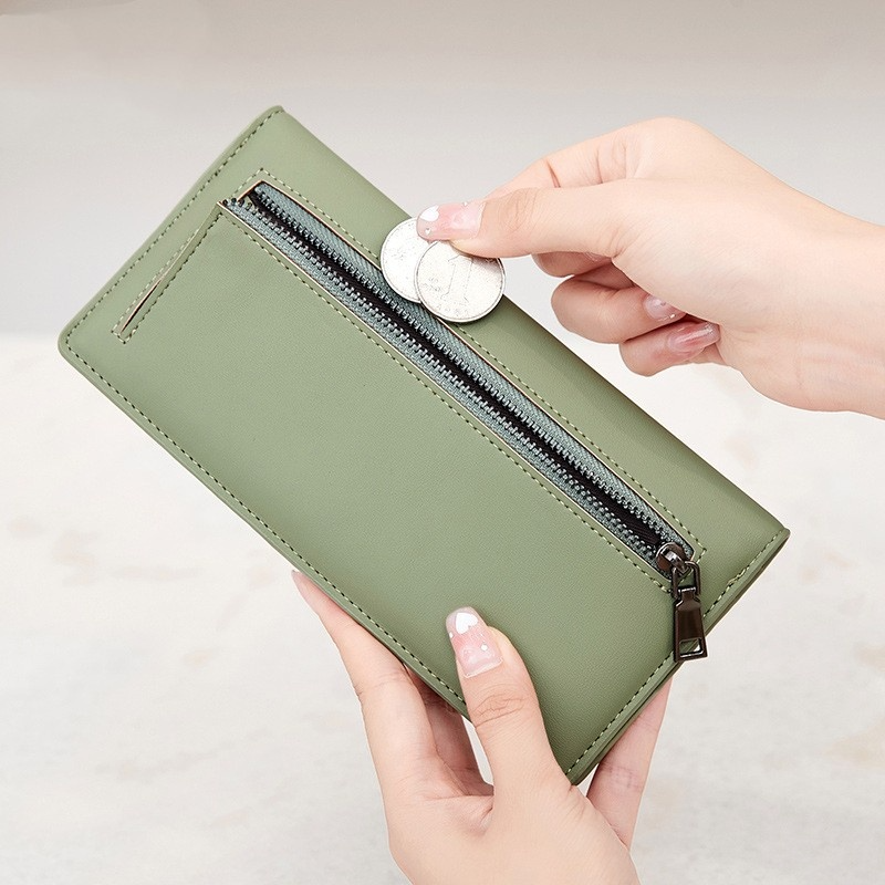 Damen Langbörse mit Reißverschluss ⎜ Elegantes Portemonnaie mit viel Platz für Karten und Bargeld