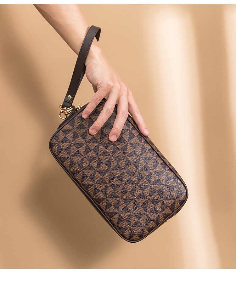 Herren Clutch Tasche mit Handschlaufe ⎜ Stilvolle Begleiter mit Musterdesign und Reißverschlussfach