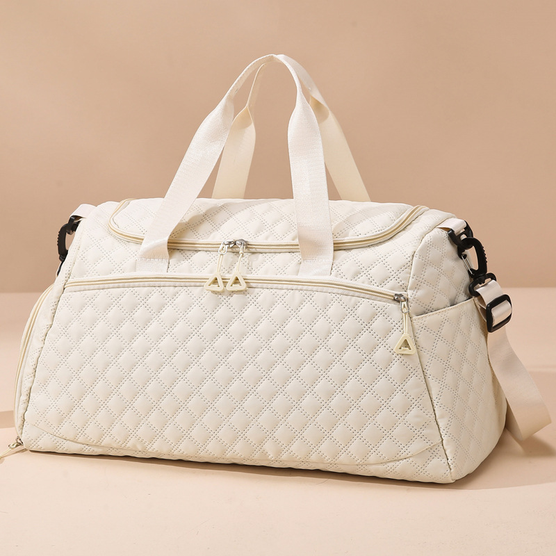 Reisetasche für Damen ⎜ Große Weekender-Tasche mit Rautenmuster und wasserabweisendem Material für Reisen und Alltag