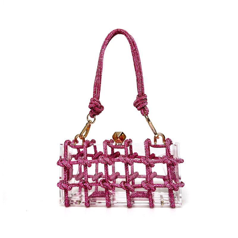 Glamouröse Clutch für Damen ⎜ Funkelnde Strasssteine im eleganten Design für besondere Anlässe