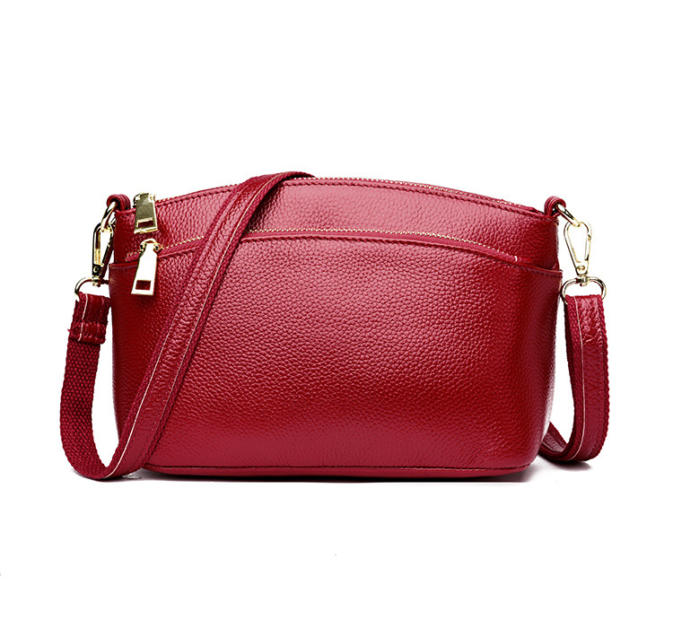 Umhängetasche für Damen ⎜ Elegante Handtasche aus hochwertigem Leder mit verstellbarem Trageriemen