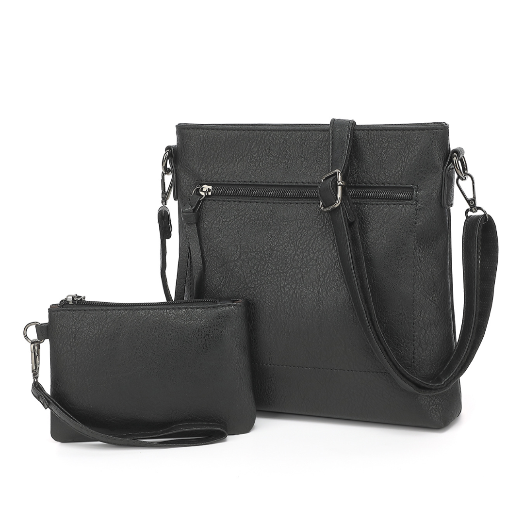 Damen Schultertasche mit Zubehör ⎜ Große Kapazität, Vielseitig und Stilvoll für Alltag und Freizeit