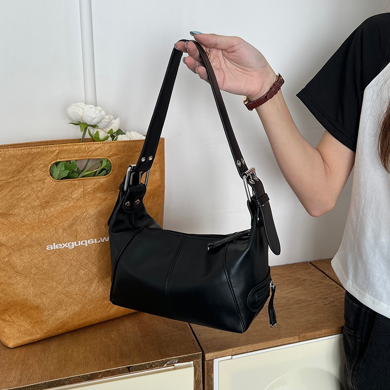 Modische Umhängetasche für Damen ⎜ Retro Tasche mit Reißverschlüssen und Verstellbarem Trageriemen