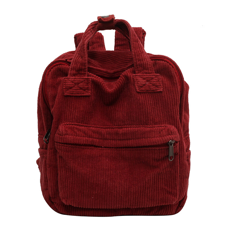 Kord-Rucksack für Damen ⎜ Modischer Mini-Rucksack aus weichem Cord mit verstellbaren Schulterriemen
