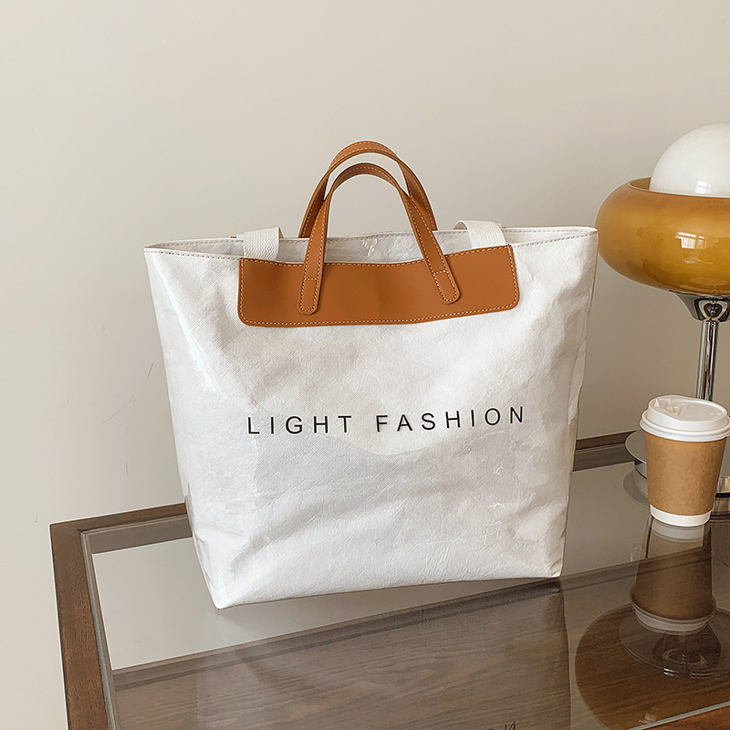 Lack Shopper Tasche Für Damen ⎜ Robuste Tragetasche Mit Modischem Schriftzug Und Viel Platz