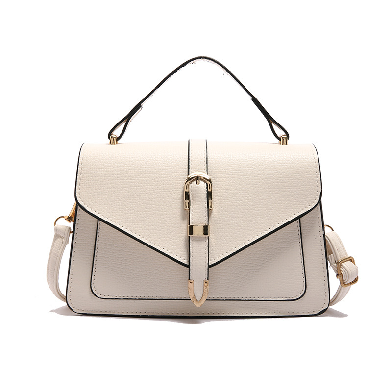 Damen Umhängetasche mit Schnalle ⎜ Elegante Handtasche in klassischem Design für Alltag und Ausgehen