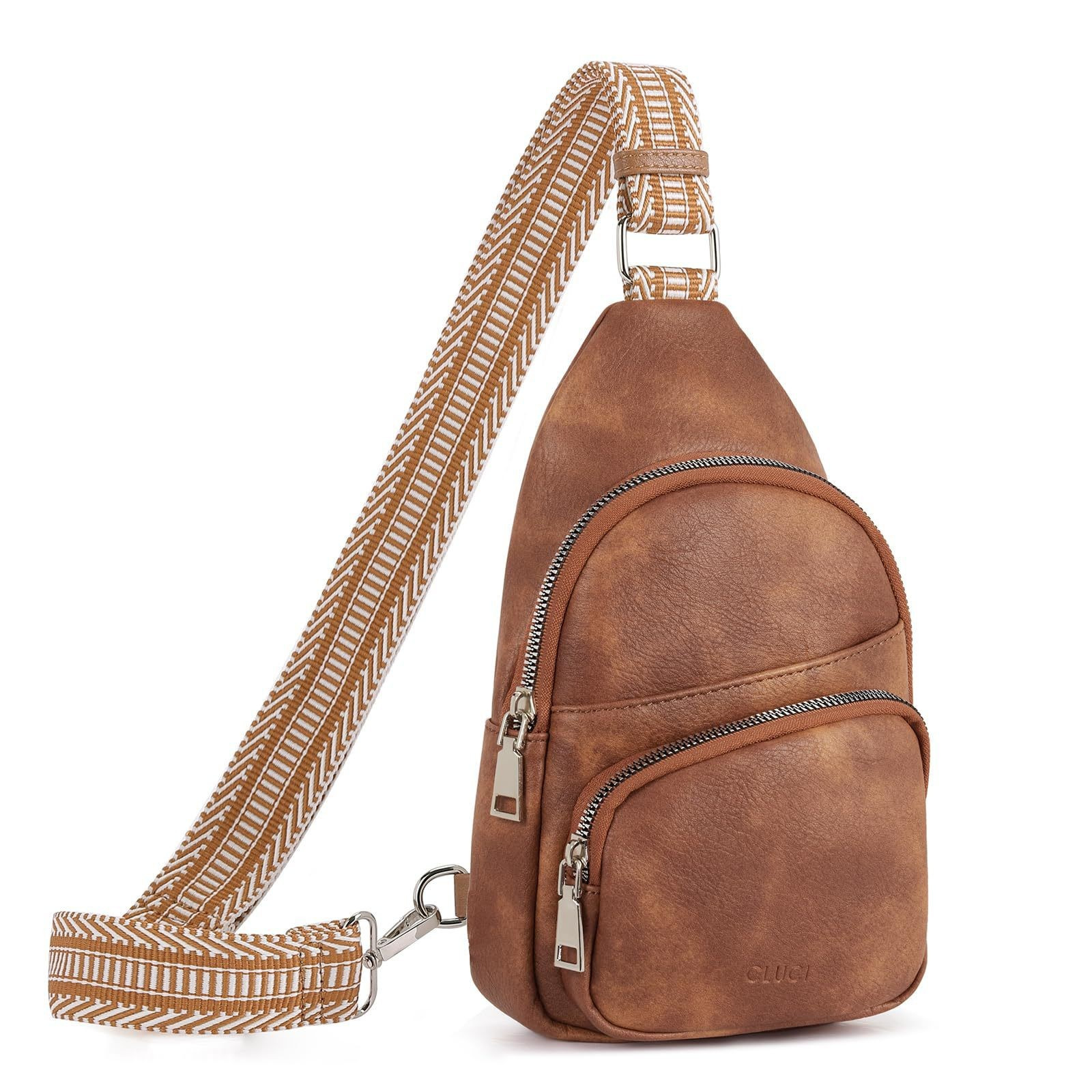 Damen Umhängetasche ⎜ Sportliche Crossbody-Tasche mit breitem Riemen und zweifarbiger Front für unterwegs