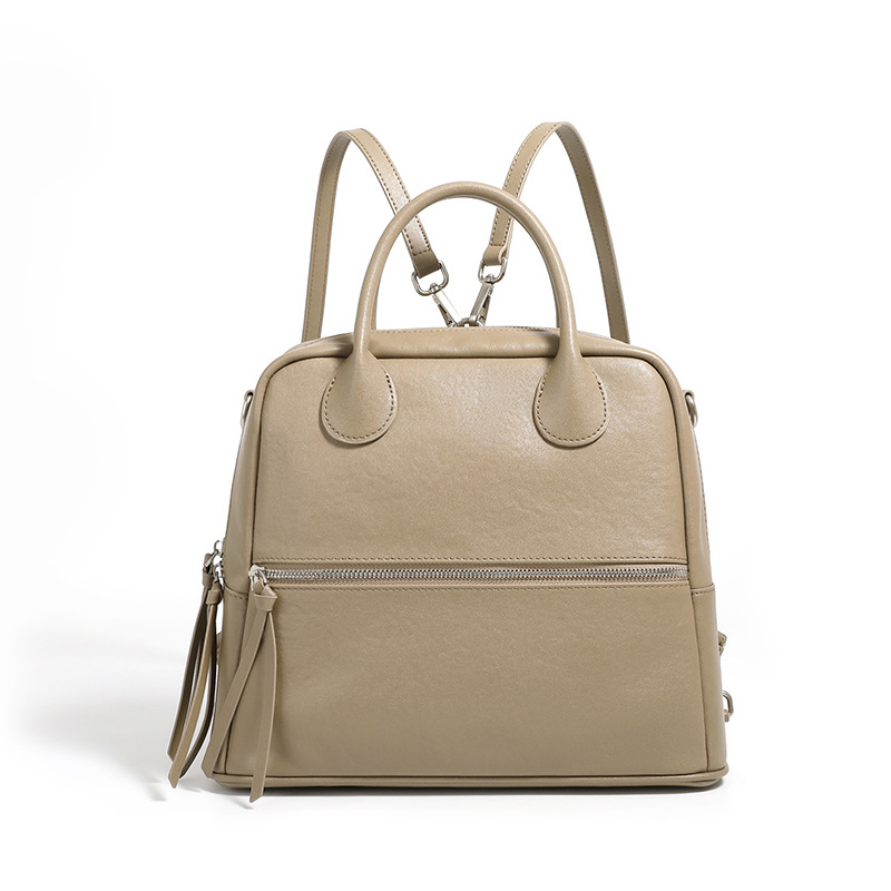 Rucksack für Damen ⎜ Eleganter Lederrucksack mit viel Stauraum und Schultergurten