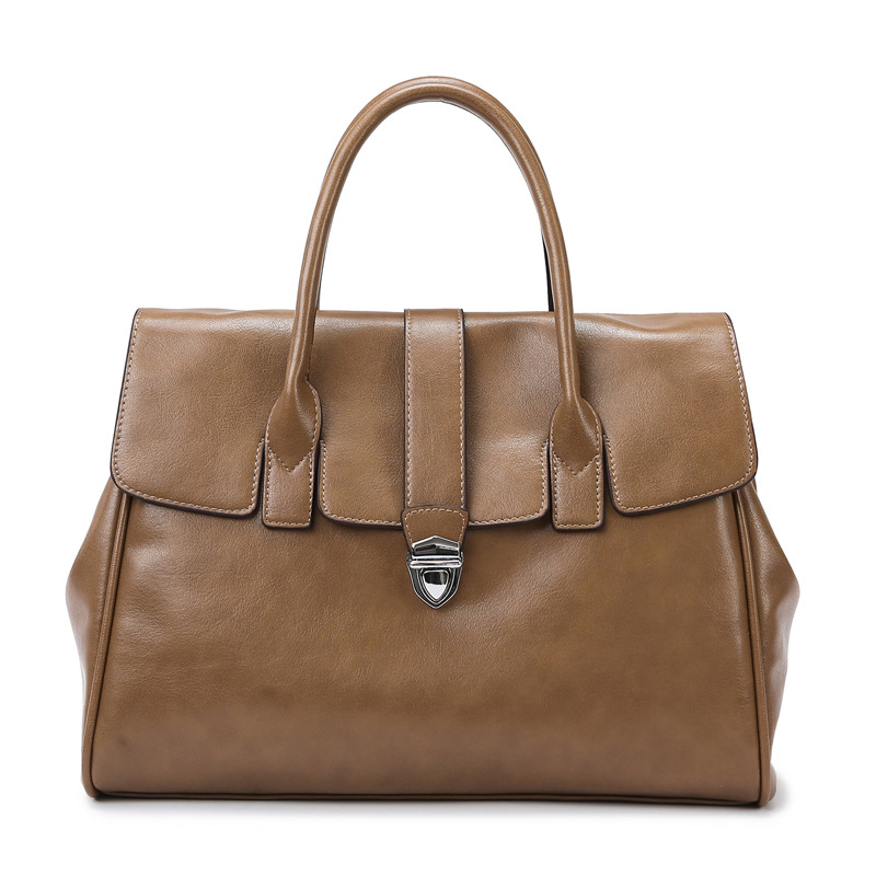 Damen Handtasche aus Weichem Leder ⎜ Große Tragetasche mit Stilvollem Design und Viel Stauraum