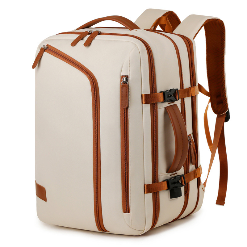 Damen Rucksack mit großem Volumen ⎜ Stilvoller Reiserucksack mit Kompressionsfunktion für Alltag und Trips