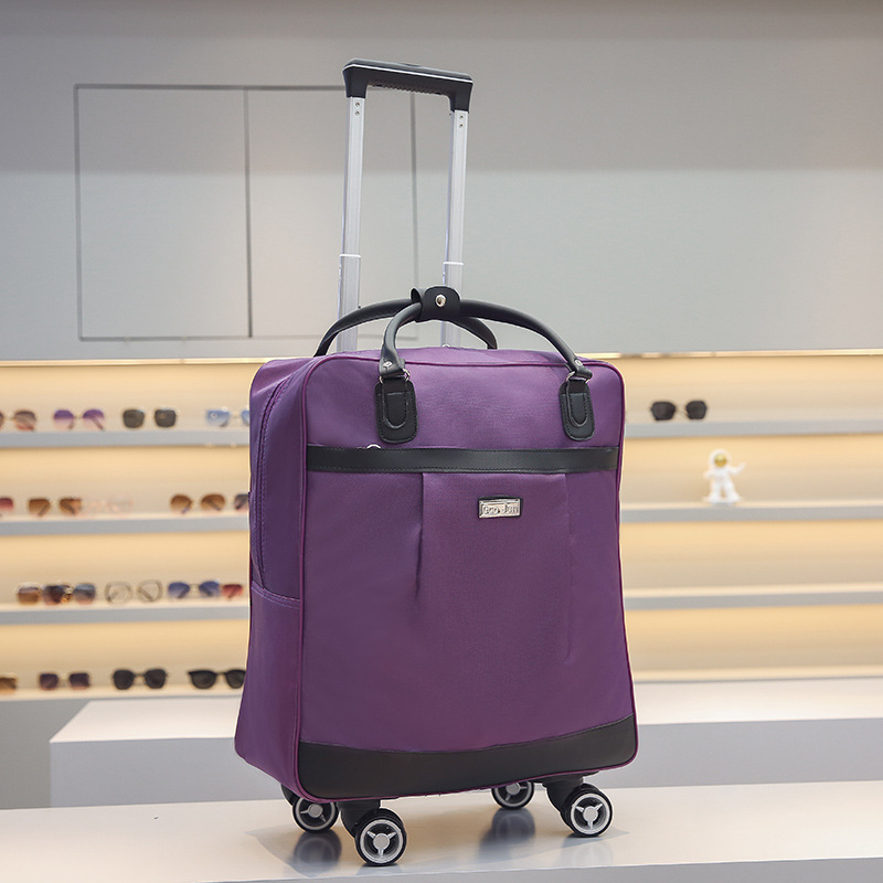 Reisetasche mit Rollen für Damen ⎜ Großes Canvas-Gepäck mit Trolleygriff und geräumigem Innenfach