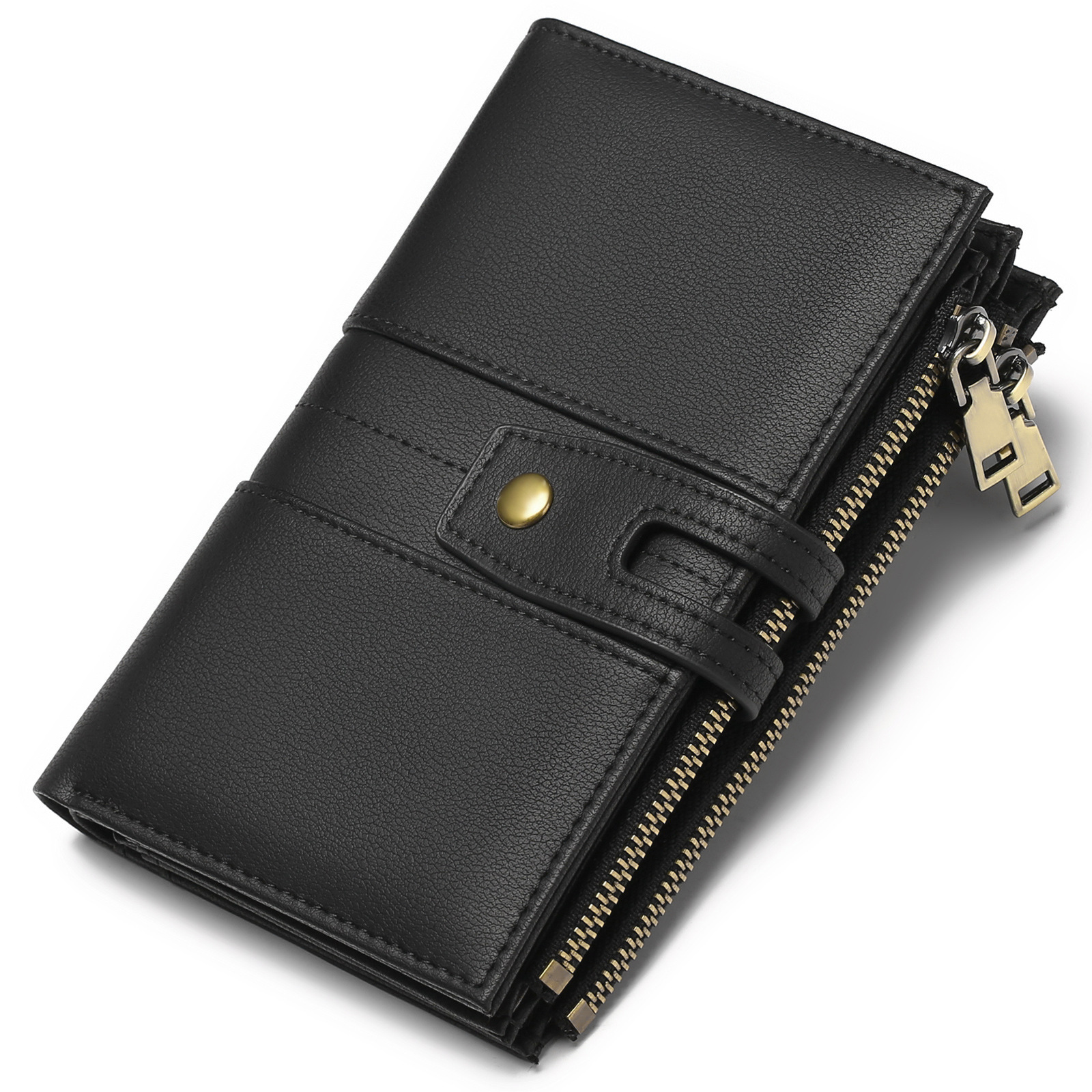 Kleingeldbörse für Damen ⎜ Kompakte Brieftasche aus Leder mit praktischem Münzfach und Fotoeinsatz