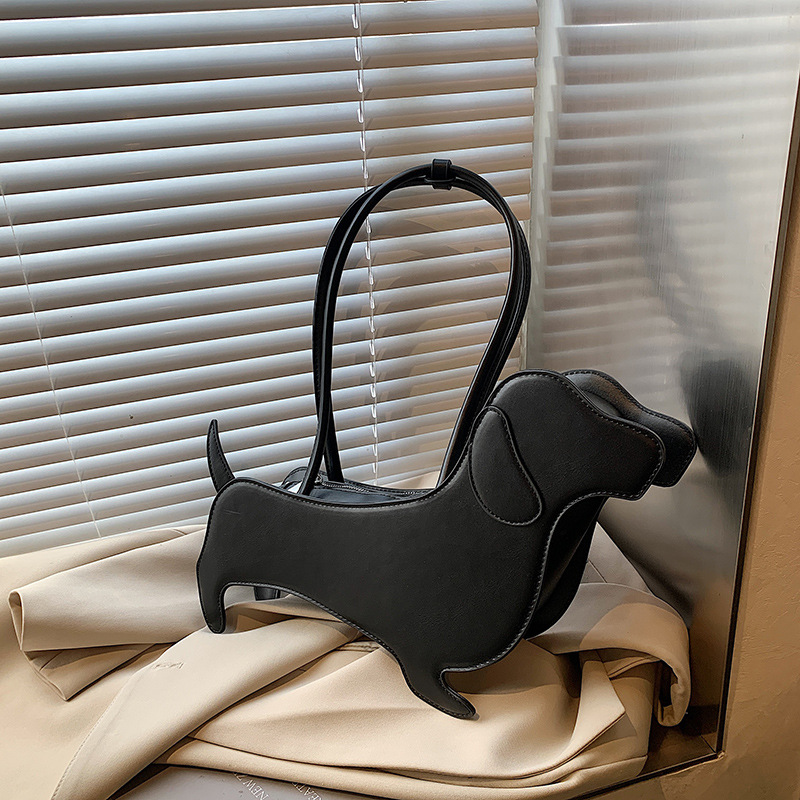Schultertasche für Damen ⎜ Kreative Umhängetasche in Hundeform für auffällige Styles und Alltag mit Humor