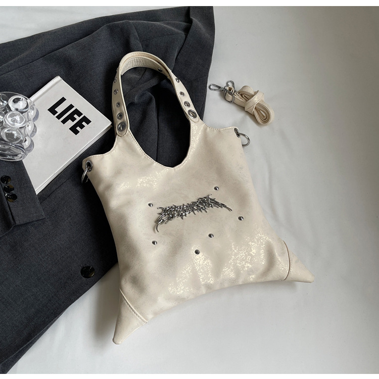 Schultertasche für Damen ⎜ Große Kapazität mit trendigem Look und verstellbarem Riemen für Alltag
