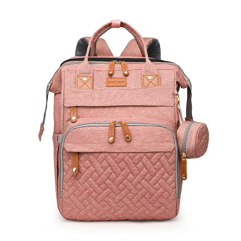 Wickelrucksack für Eltern ⎜ Großer Babyrucksack mit Flaschenfach, Isolierung und faltbarem Bett für unterwegs