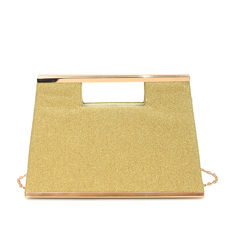 Abendtasche für Damen ⎜ Elegante Glitzertasche mit Metallgriff und Kettenriemen für Party und Event