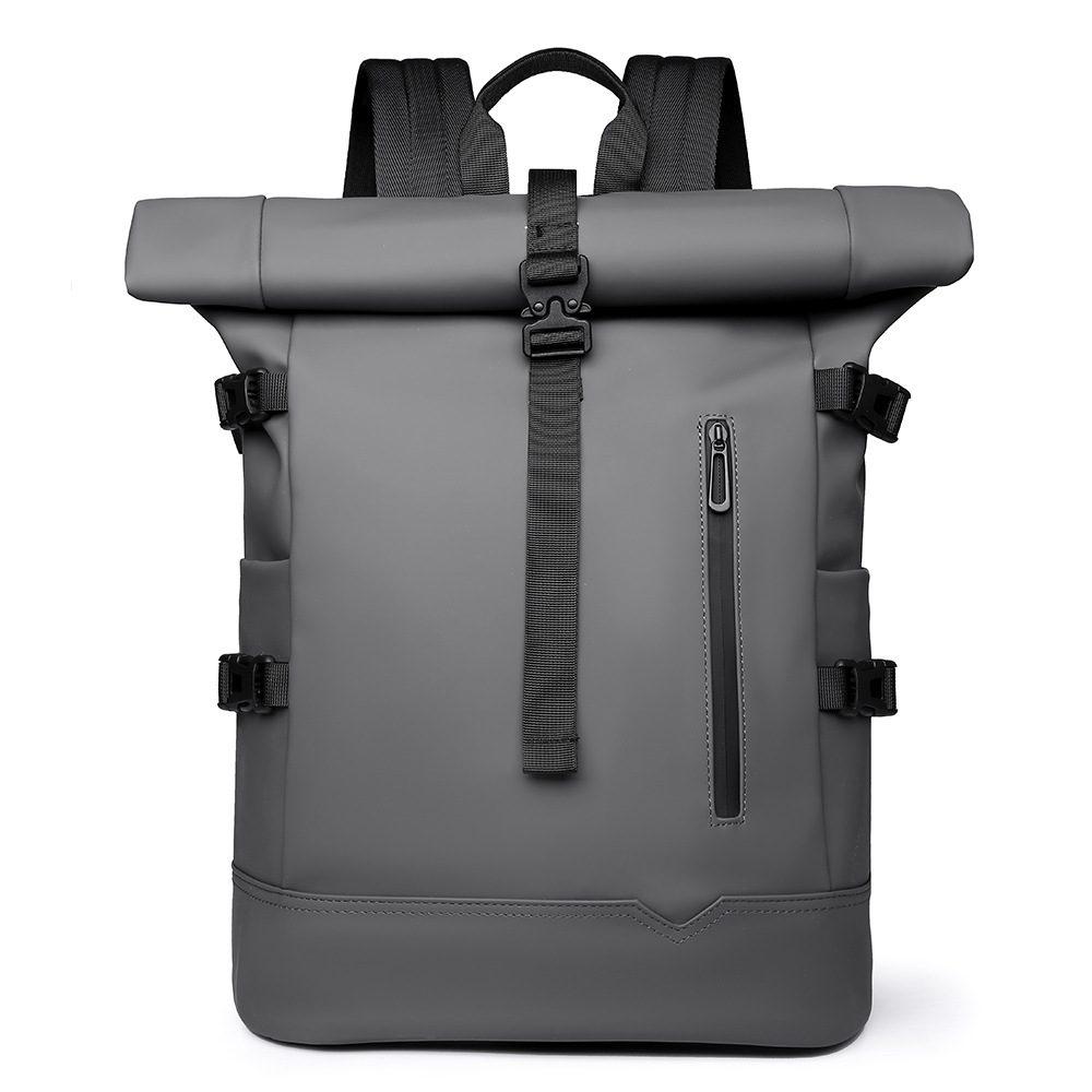 Rolltop Rucksack für Herren ⎜ Robuste Reisetasche mit verstellbarem Trageriemen und praktischen Fächern