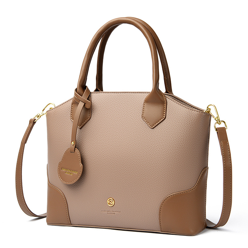 Handtasche für Damen ⎜ Klassische Umhängetasche in Retro-Optik mit viel Platz für Alltag und Büro