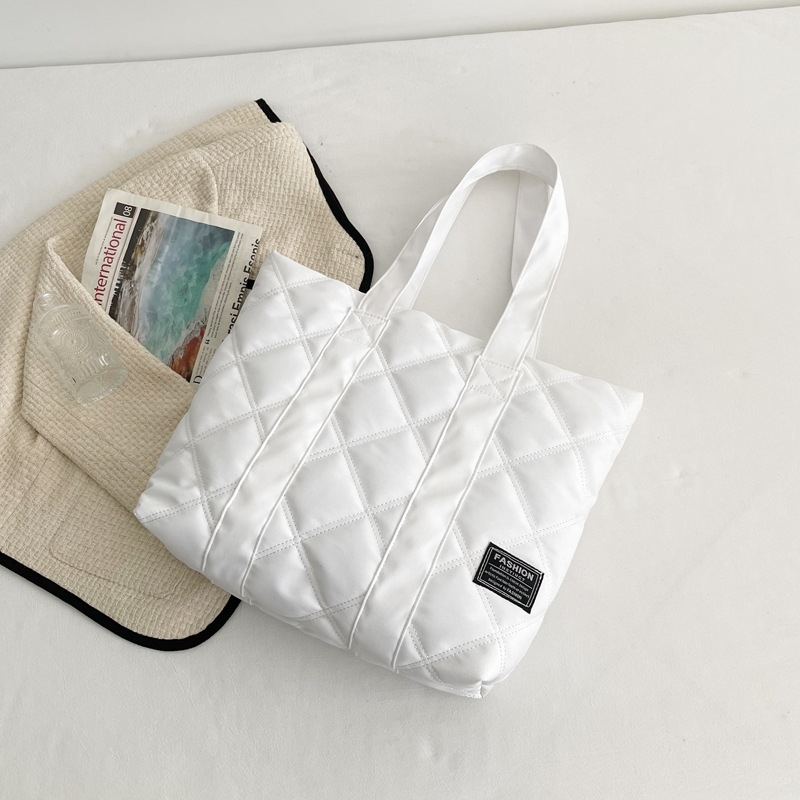 Shopper Tasche für Damen mit Steppdesign ⎜ Leichte Tragetasche mit großem Volumen für Arbeit, Uni und Alltag