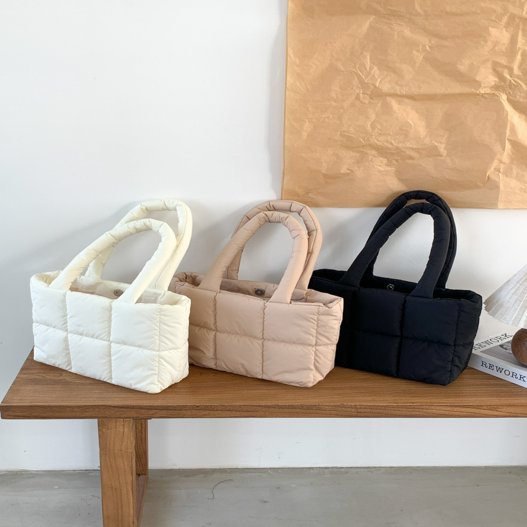 Geräumige Handtasche ⎜ Stylische Umhängetasche im Quilted-Design