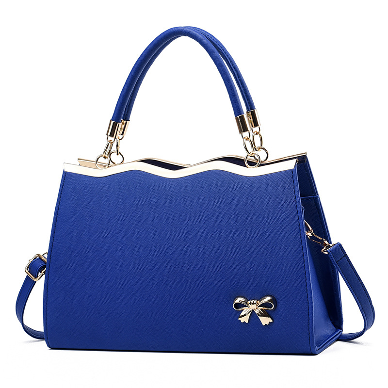 Handtasche für Damen ⎜ Elegante Schultertasche mit Schleifendetail und viel Stauraum für Alltag und Büro
