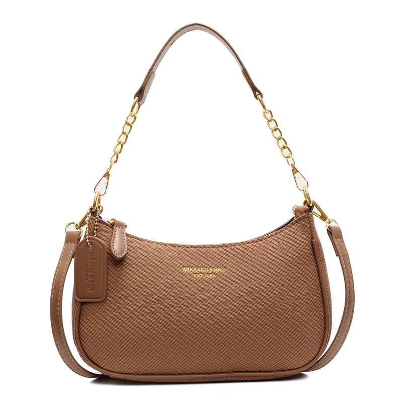 Schultertasche für Damen ⎜ Elegante Umhängetasche mit Kette für Alltag und Freizeit