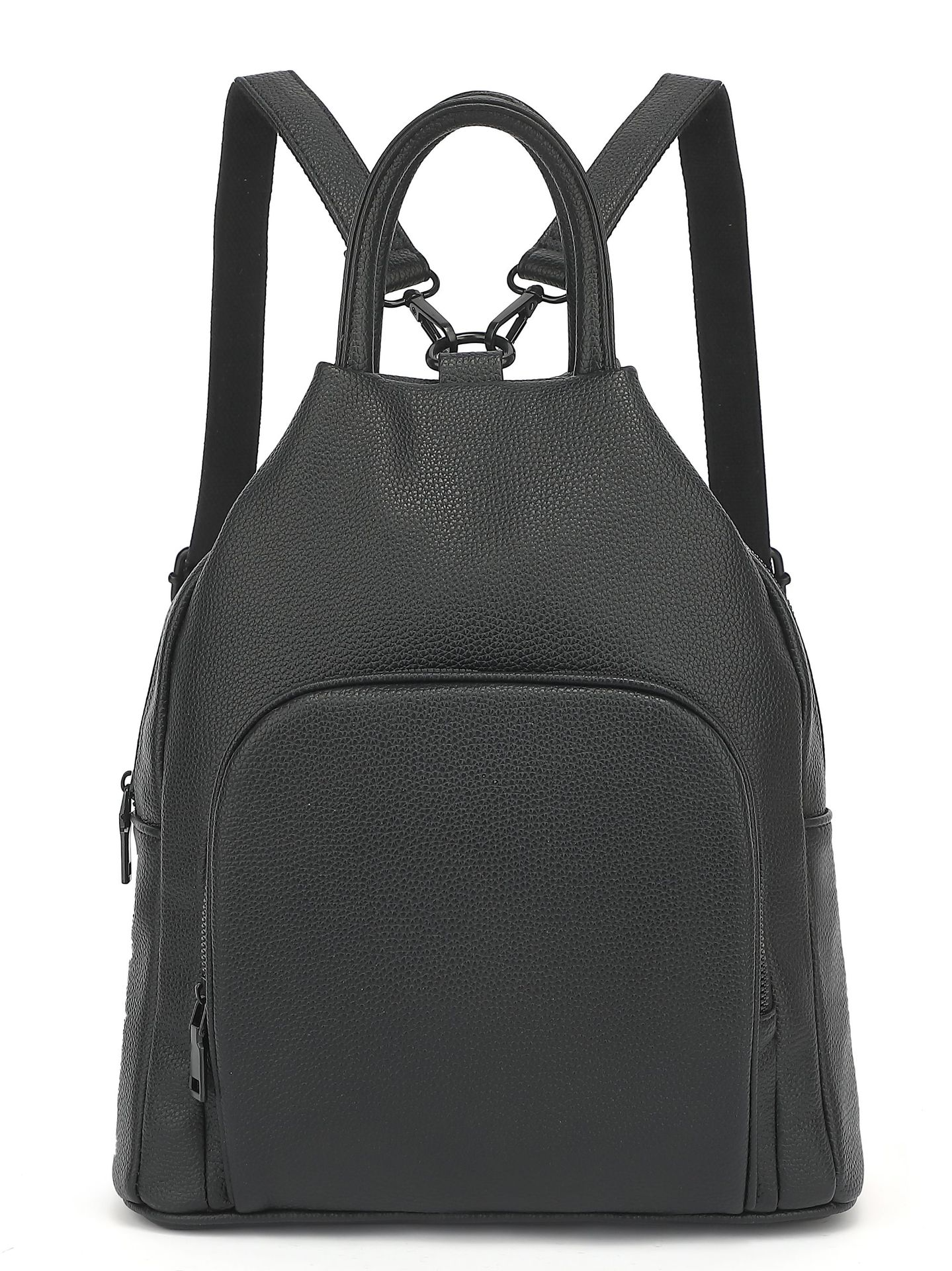 Damen Rucksack aus PU-Leder ⎜ Weicher Tagesrucksack mit Reißverschluss und praktischem Stauraum für unterwegs