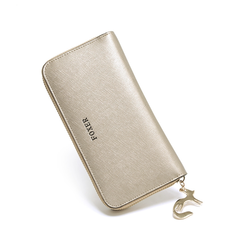Münzbörse für Damen ⎜ Lange Clutch mit mehreren Kartenfächern und elegantem Design