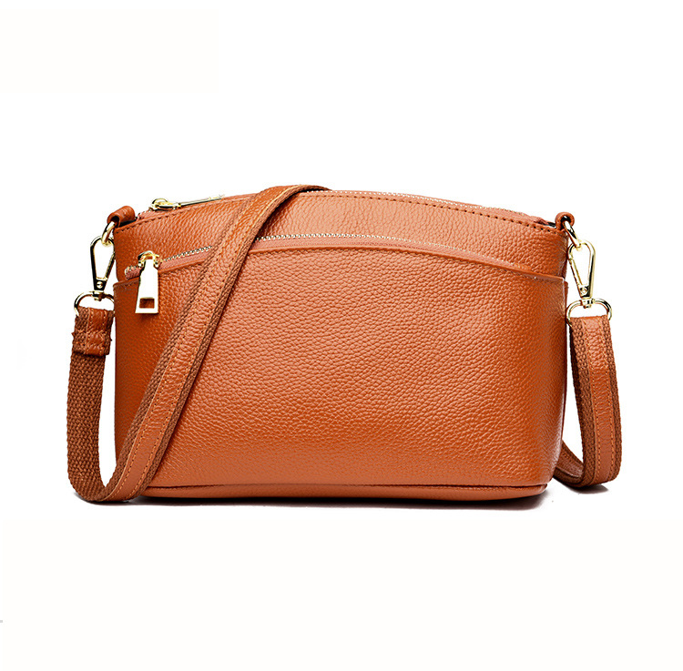 Umhängetasche für Damen ⎜ Elegante Handtasche aus hochwertigem Leder mit verstellbarem Trageriemen