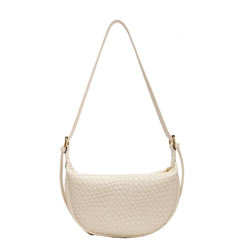 Geflochtene Umhängetasche für Damen ⎜ Stylische Schultertasche mit Verstellbarem Gurt und Weichem Material