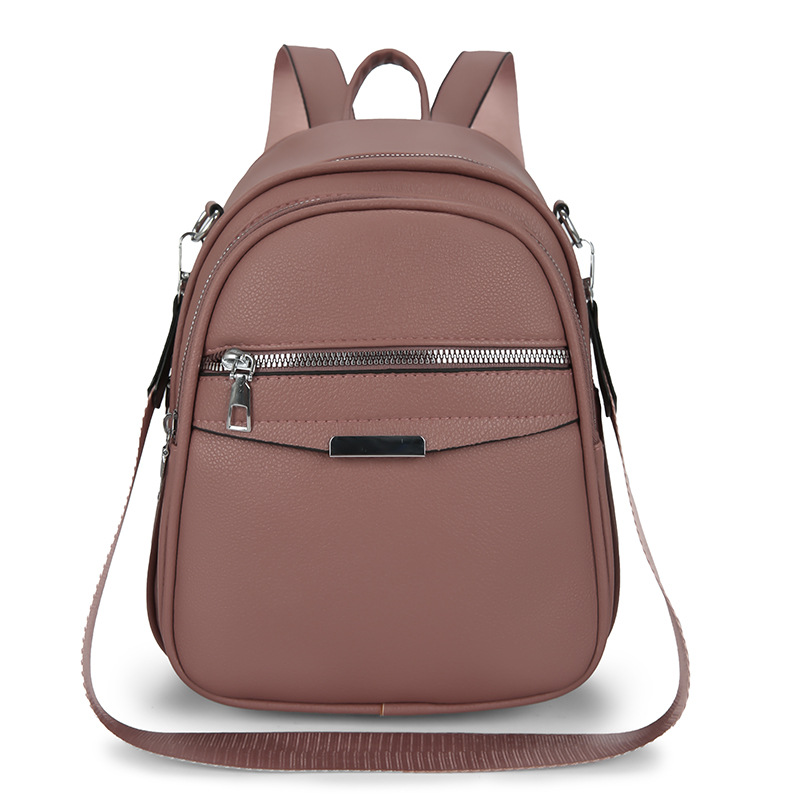 Damen Rucksack ⎜ Stylisher Leder-Rucksack mit praktischen Fächern für den Alltag und Reisen