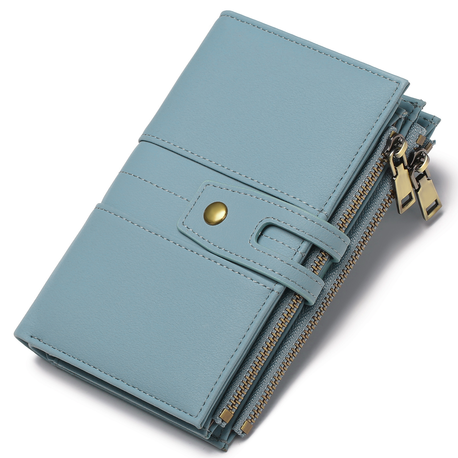 Kleingeldbörse für Damen ⎜ Kompakte Brieftasche aus Leder mit praktischem Münzfach und Fotoeinsatz
