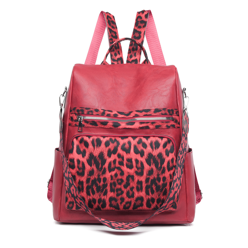Damen Rucksack Mit Leopardenmuster ⎜ Modischer Freizeitrucksack Mit Großem Stauraum Für Alltag Und Reisen