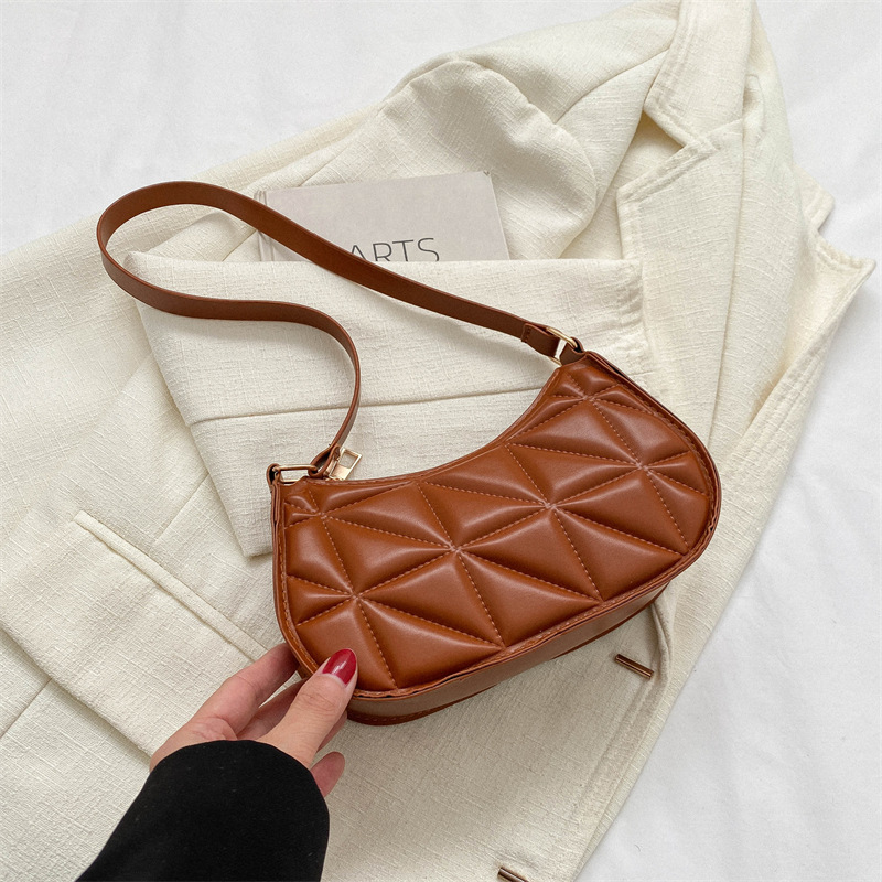 Damen Umhängetasche Mit Steppmuster ⎜ Retro Schultertasche Für Alltag Und Freizeit