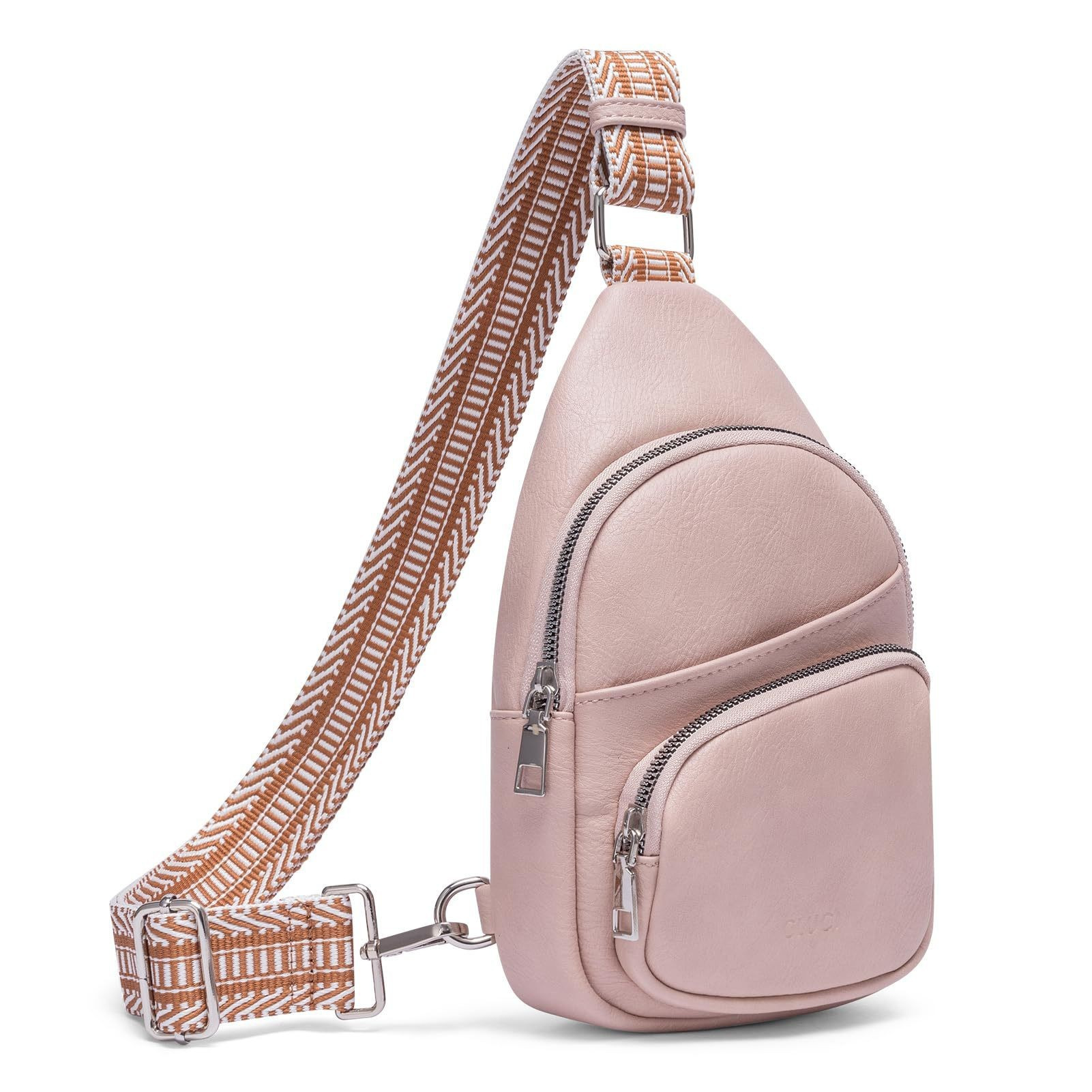Damen Umhängetasche ⎜ Sportliche Crossbody-Tasche mit breitem Riemen und zweifarbiger Front für unterwegs