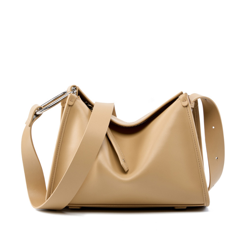 Damen Umhängetasche ⎜ Geräumige Schultertasche aus Leder mit modernem Design und verstellbarem Riemen