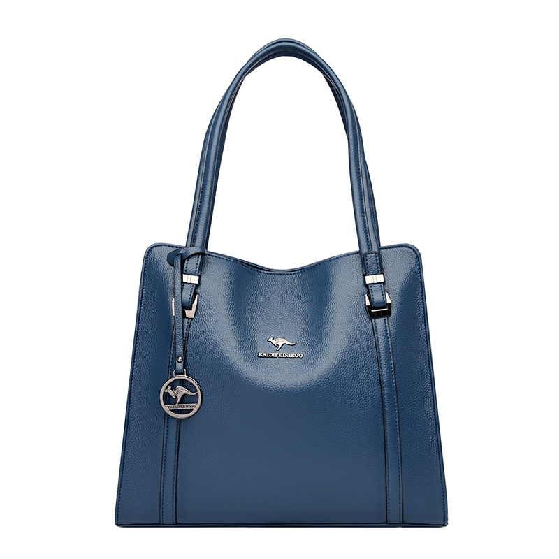 Schultertasche für Damen ⎜ Geräumige Handtasche aus weichem Leder mit elegantem Design für Büro und Alltag