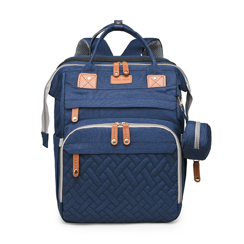 Wickelrucksack für Eltern ⎜ Großer Babyrucksack mit Flaschenfach, Isolierung und faltbarem Bett für unterwegs