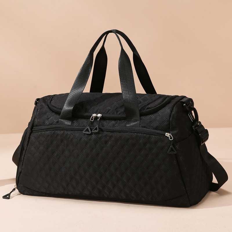 Reisetasche für Damen ⎜ Große Weekender-Tasche mit Rautenmuster und wasserabweisendem Material für Reisen und Alltag