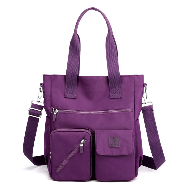 Nylon Damen Umhängetasche ⎜ Geräumige Tragetasche mit Viel Stauraum und Vielseitigen Taschen